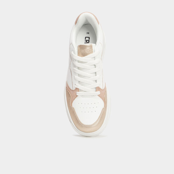 Tennis basses à lacets Creeks rose femme