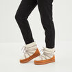 Boots fourrées fausse laine de mouton sable femme