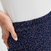 Bas de pyjama short liseré dentelle bleu marine femme