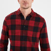 Chemise droite 2 poches manches longues rouge clair homme