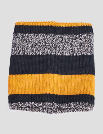 Snood doublé jaune moutarde garçon