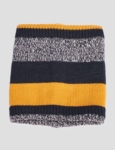 Snood doublé jaune moutarde garçon