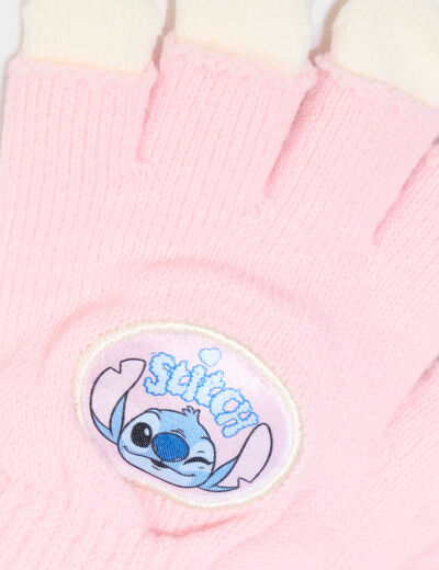 Gants 2-en-1 Stitch rose fille