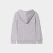 Sweat zipp&eacute; &agrave; capuche molleton gris clair gar&ccedil;on