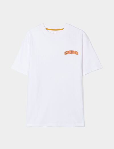 T-shirt oversize manches courtes Creeks blanc homme