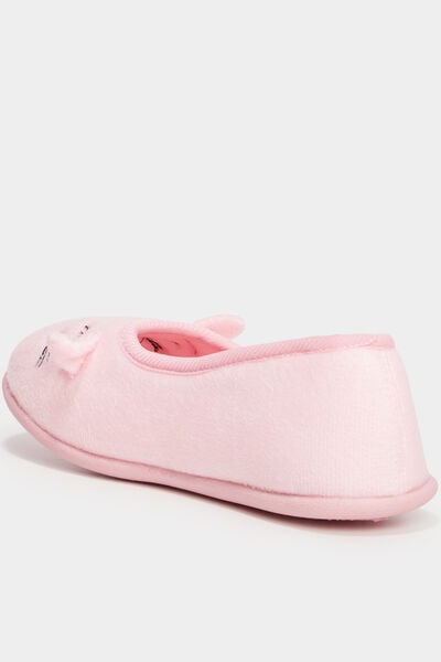 Chaussons ballerines polaires rose fille