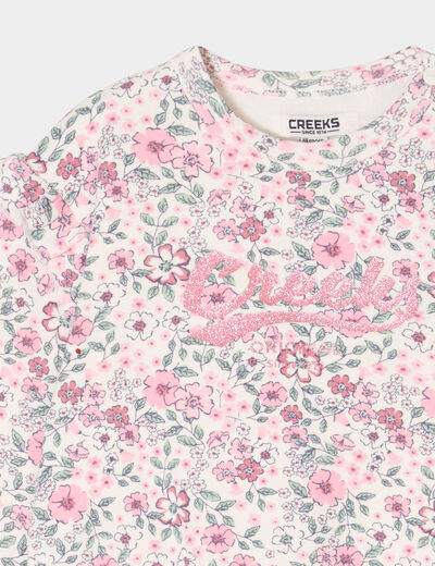 Sweat épaules à volants Creeks creme bébé fille