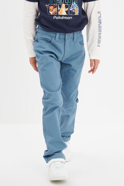 Pantalon regular bleu gris garçon