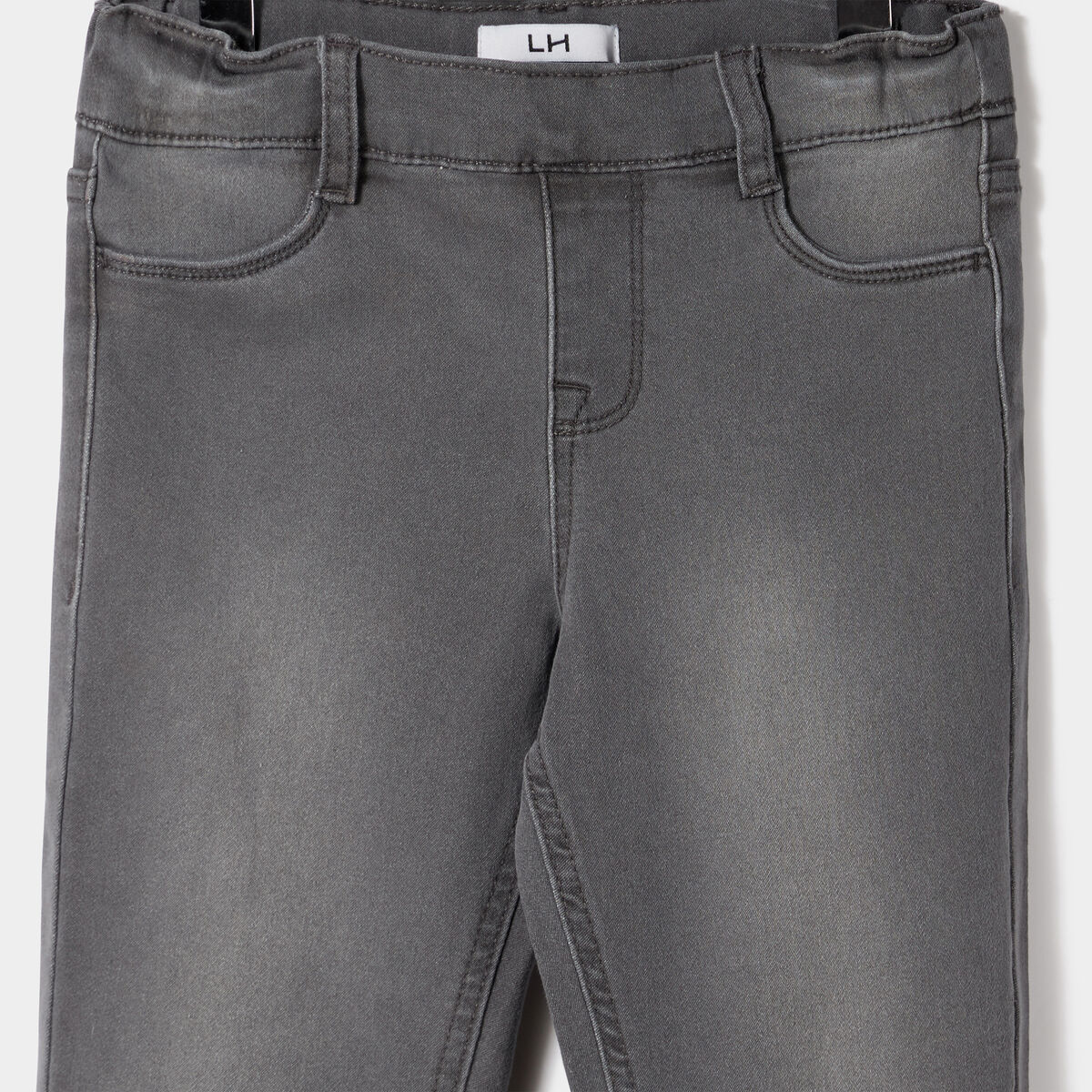 Jegging taille élastiquée denim gris fille