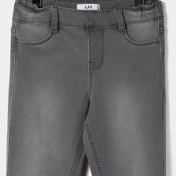 Jegging taille élastiquée denim gris fille