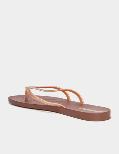 Tongs double bride Ipanema marron foncé femme