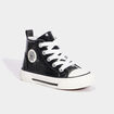 Baskets zipp&eacute;es montantes bout renforc&eacute; noir fille