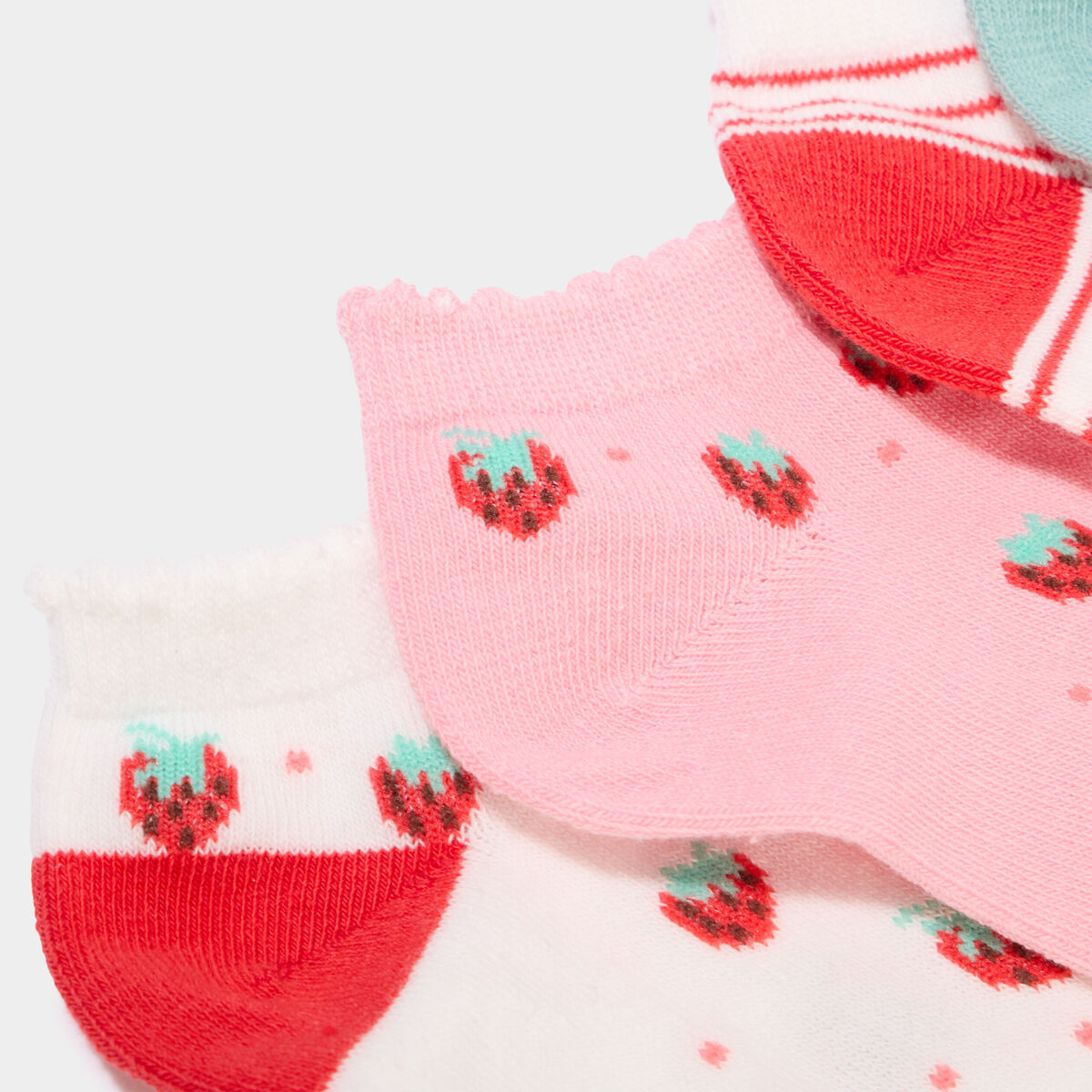 Lot 5 paires chaussettes invisibles multicolore fille