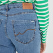 Jeans straight taille haute denim double stone femme