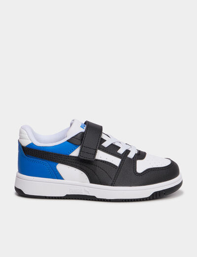 Baskets &agrave; scratchs Puma Rebound Slam bleu electrique gar&ccedil;on