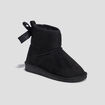 Bottines fourrées avec noeud noir fille