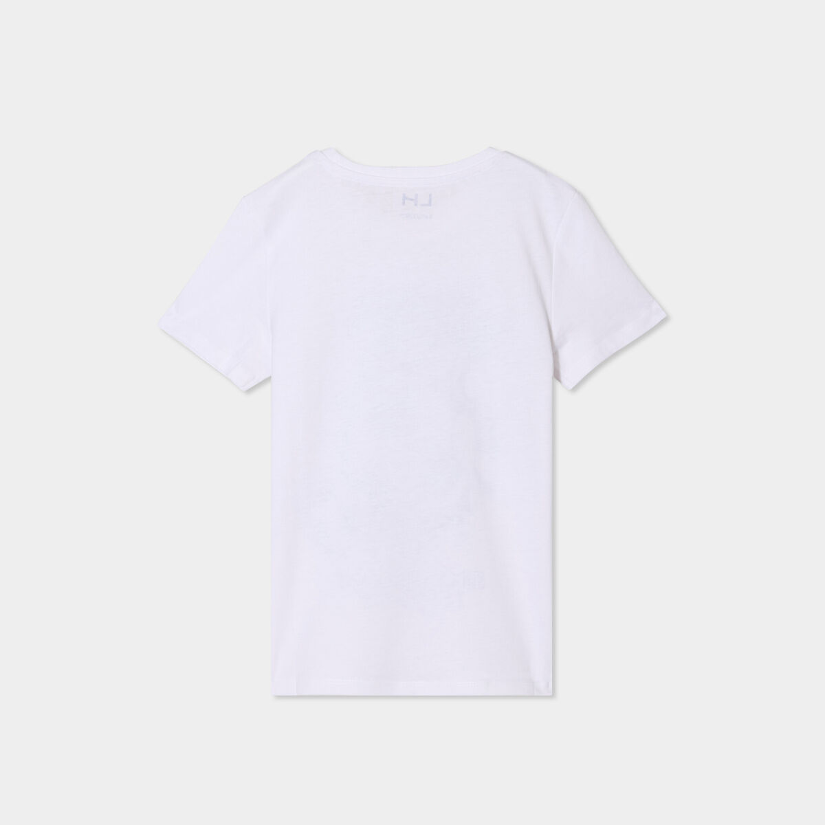 T-shirt col rond manches courtes coton blanc garçon