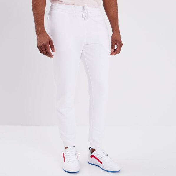 pantalon jogging droit molleton blanc homme Pantalon jogging droit molleton blanc homme