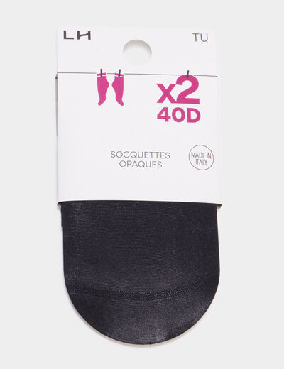 Lot 2 paires socquettes noir femme