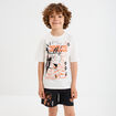 T-shirt manches courtes coton Naruto ivoire garçon