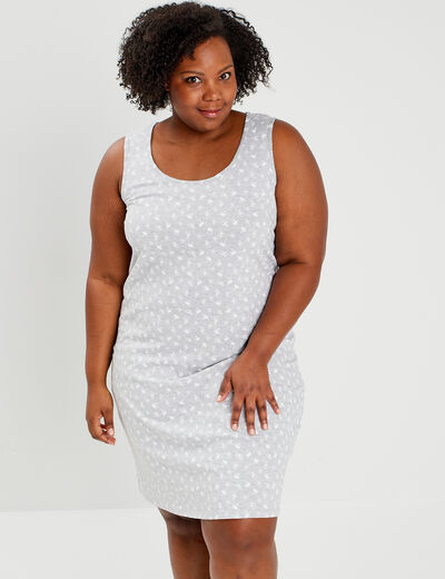 Chemise de nuit gris clair femme grande taille