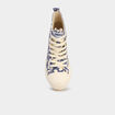 Tennis montantes en toile bleu femme