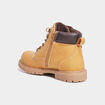 Boots crant&eacute;es zipp&eacute;es Trappeur jaune gar&ccedil;on