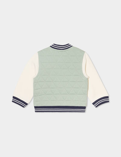 Gilet zippé matelassé col teddy Creeks vert pastel bébé garçon
