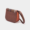 Sac besace arrondi marron femme