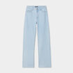 Jeans wide leg taille haute coton denim triple stone femme