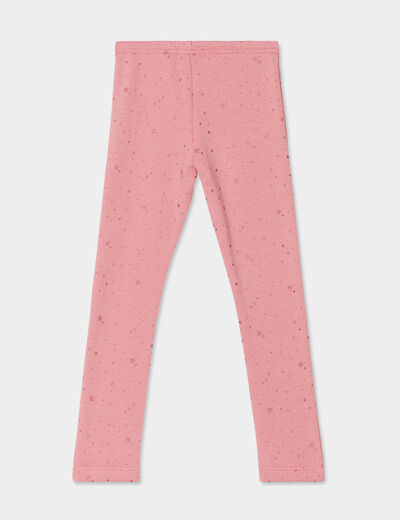 Legging doublé vieux rose fille