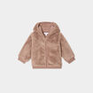 Gilet zippé effet polaire à capuche taupe bébé garçon