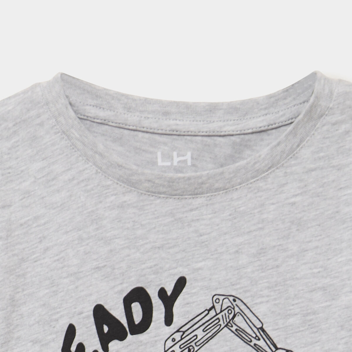 Ensemble pyjama pantalon t-shirt coton gris clair gar&ccedil;on