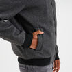 Blouson doubl&eacute; col teddy gris fonc&eacute; homme