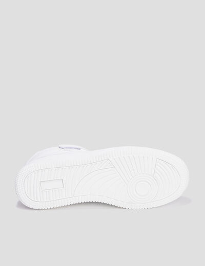 Baskets montantes à scratch Creeks blanc femme