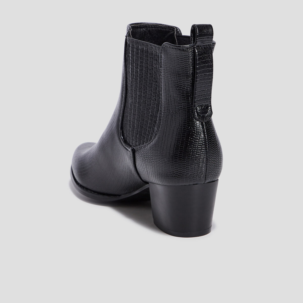 Bottines chelsea texturées noir femme