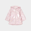 Parka paillet&eacute;e &agrave; capuche doubl&eacute;e rose clair b&eacute;b&eacute; fille