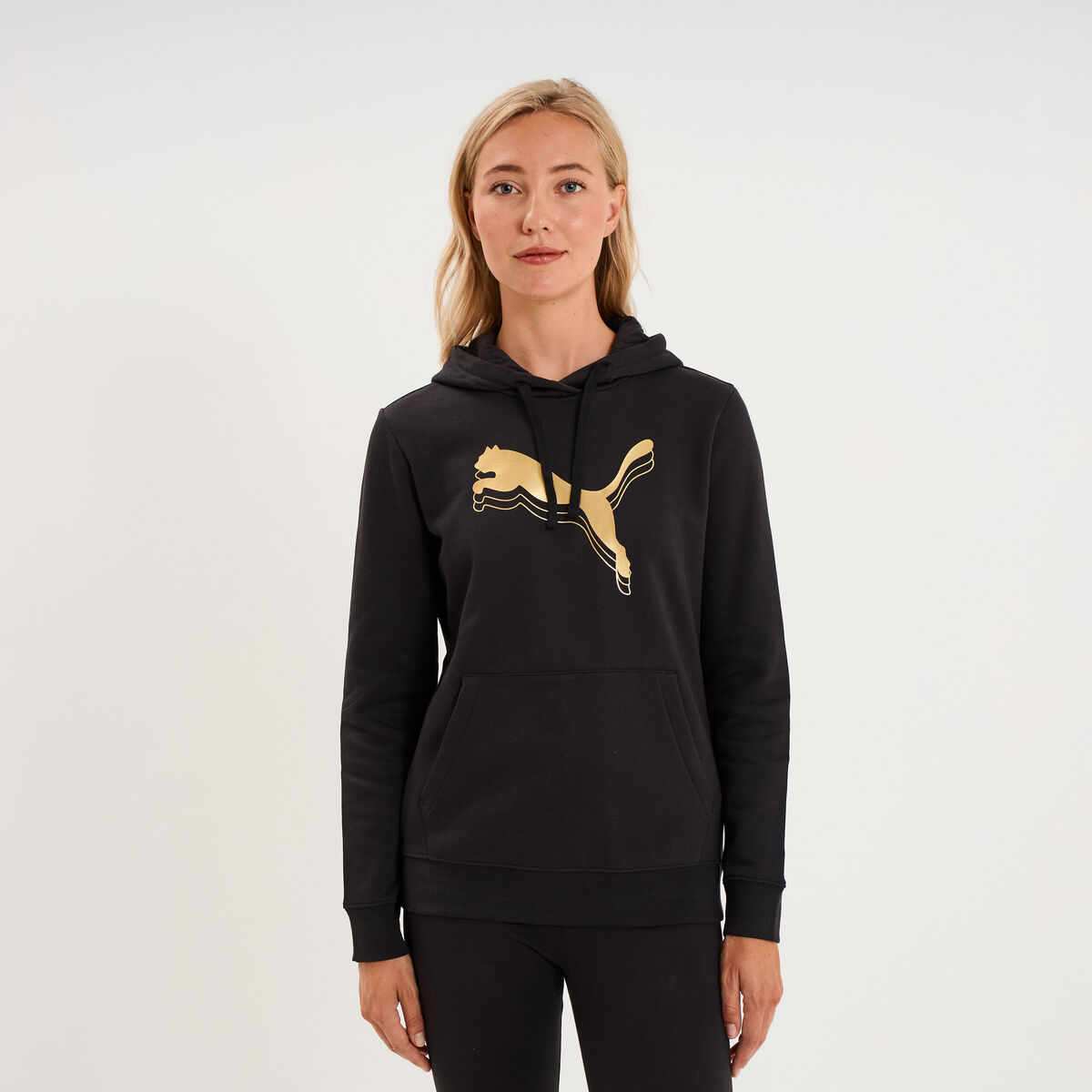 Sweat hoodie 1 poche &agrave; capuche Puma noir femme