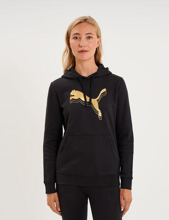 Sweat hoodie 1 poche &agrave; capuche Puma noir femme