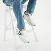 Chaussures running à lacets blanc homme