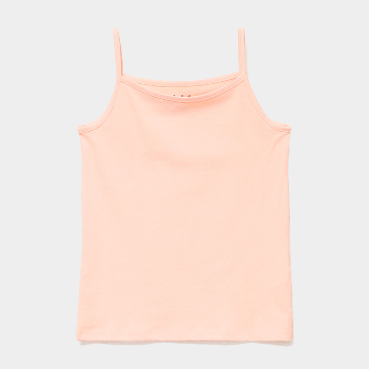 D&eacute;bardeur bretelles fines en coton orange fluo fille