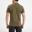 T-shirt col tunisien coton Trappeur vert kaki homme