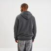 Sweat zippé à capuche doublé gris foncé homme