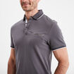 Polo manches courtes 1 poche coton gris foncé homme