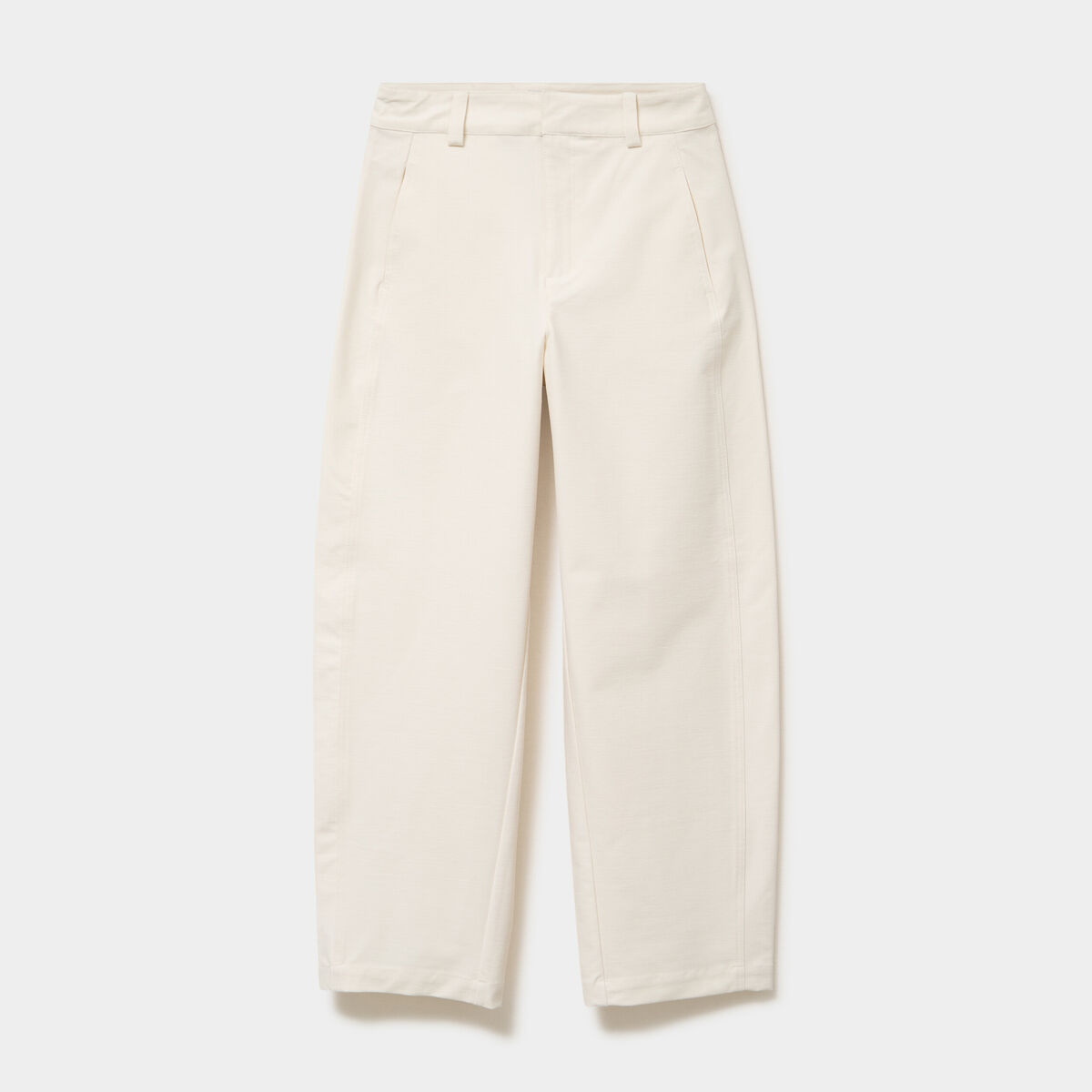 Pantalon ballon taille haute ecru femme