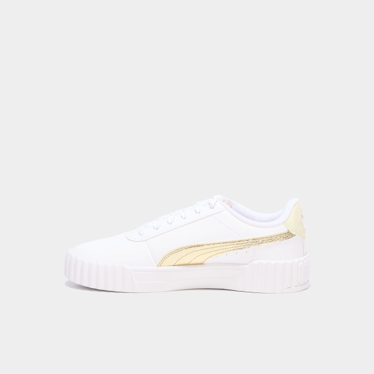 Tennis basses &agrave; lacets Carina 3.0 Puma jaune or femme