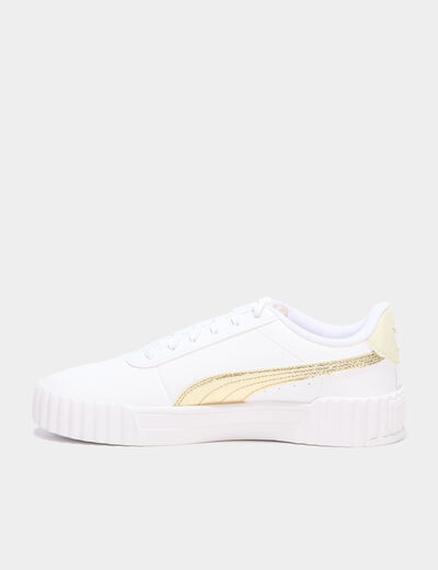 Tennis basses &agrave; lacets Carina 3.0 Puma jaune or femme