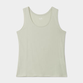 Débardeur bretelles larges coton vert clair femme