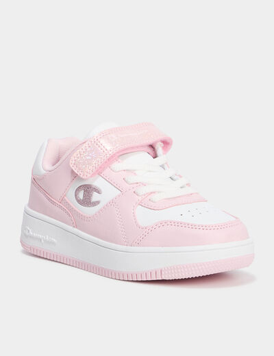 Tennis &agrave; scratchs Champion RD18 LOW rose pastel fille