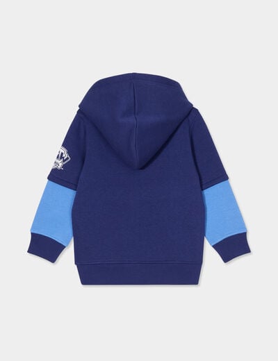 Sweat à capuche hoodie Pat Patrouille bleu marine garçon